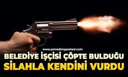 Belediye işçisi çöpte bulduğu silahla kendini vurdu