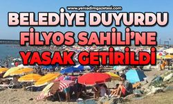 Filyos sahiline yasak getirildi