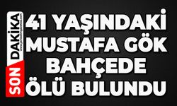 41 yaşındaki Mustafa Gök bahçede ölü bulundu