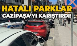 Hatalı parklar trafiği zaman zaman aksatıyor