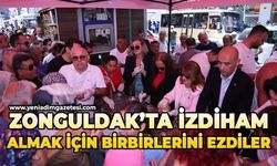 Zonguldak’ta izdiham: Almak için birbirlerini ezdiler