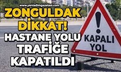 Zonguldak'ta hastane yolu kapatıldı!