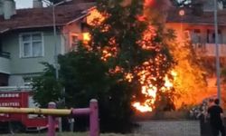 Ardiyede çıkan yangın evlere sıçramadan söndürüldü
