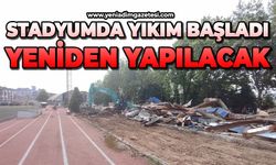 Stadyumda yıkım çalışmaları başladı: Yeniden yapılacak