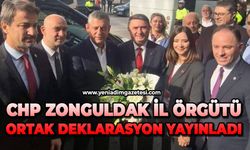CHP Zonguldak İl örgütü ortak deklarasyon yayınladı