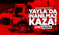 Yayla’da inanılmaz kaza!