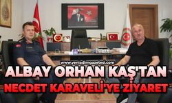 Albay Orhan Kaş'tan Necdet Karaveli'ye ziyaret