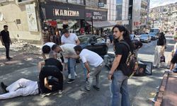Motosikletin çarptığı yaya yaralandı