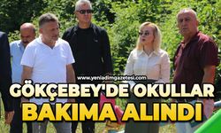 Gökçebey'de okullar bakıma alındı