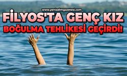 Filyos'ta genç kız boğulma tehlikesi geçirdi!