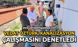 Vedat Öztürk kanalizasyon çalışmasını denetledi