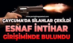 Çaycuma'da silahlar çekildi: Esnaf canına kıymak istedi