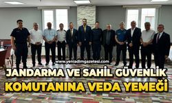 Jandarma ve Sahil Güvenlik Komutanına veda yemeği
