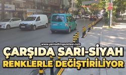 Çarşıda sarı-siyah renklerle değiştiriliyor