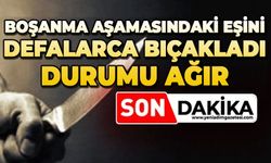 Boşanma aşamasındaki eşini defalarca bıçakladı: Durumu ağır