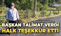 Başkan talimat verdi, halk teşekkür etti