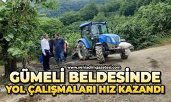 Gümeli beldesinde yol çalışmaları hız kazandı