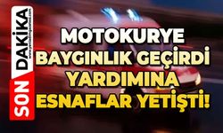 Motokurye baygınlık geçirdi yardımına esnaflar yetişti!