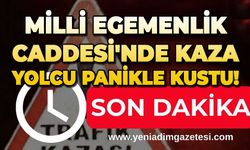 Milli Egemenlik Caddesi'nde kaza: Yolcu panikle kustu!