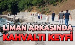 Liman arkasında kahvaltı keyfi