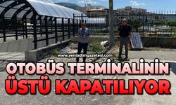 Otobüs terminalinin üstü kapatılıyor