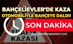 Bahçelievler'de kaza: Otomobiliyle bahçeye daldı!