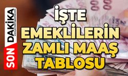 İşte emeklilerin zamlı maaş tablosu