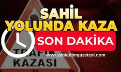 Sahil yolunda kaza