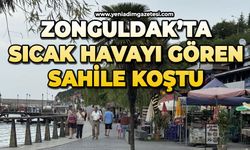 Zonguldak'ta sıcak havayı gören sahile koştu