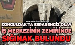 Zonguldak'ta esrarengiz olay: İş merkezinin zemininde sığınak bulundu