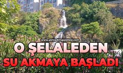 O şelaleden su akmaya başladı