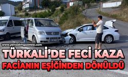 Türkali'de feci kaza: Facianın eşiğinden dönüldü