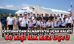 Çaycuma’dan Almanya’ya uçak kalktı: 60 kişi ilk kez uçtu