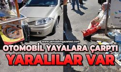 Otomobil yayalara çarptı: Yaralılar var