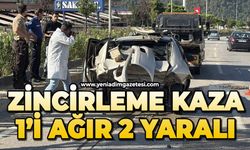 Zincirleme kazada 1'i ağır 2 kişi yaralandı