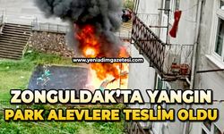 Çocuk parkında korkutan yangın: Oyun grupları alevlere teslim oldu