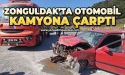 Zonguldak'ta otomobil kamyonete çarptı: 1 yaralı