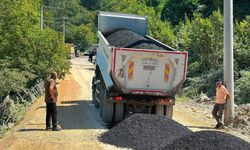 Heyelan bölgesindeki yol yenilendi