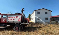 Kereste fabrikasının yanında korkutan yangın
