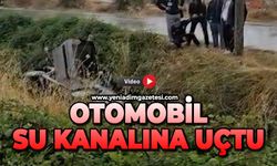 Otomobil sulama kanalına uçtu: 1 yaralı