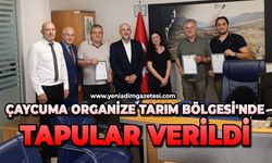Çaycuma Organize Tarım Bölgesi'nde tapular verildi