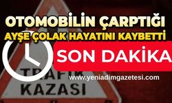 Otomobilin çarptığı Ayşe Çolak hayatını kaybetti