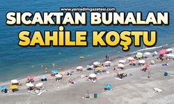 Sıcaktan bunalan sahile koştu