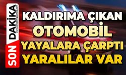 Kaldırıma çıkan otomobil yayalara çarptı: Yaralılar var