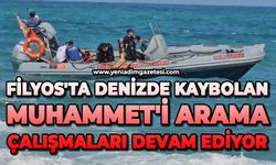 Filyos'ta denizde kaybolan Muhammet'i arama çalışmaları ikinci gününde