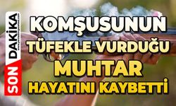 Komşusu tarafından tüfekle vurulan muhtar hayatını kaybetti