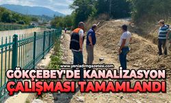 Gökçebey'de kanalizasyon çalışması tamamlandı