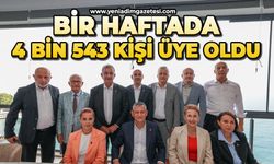 Bir haftada 4 bin 543 kişi üye oldu