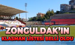 Zonguldak’ın klasman listesi belli oldu
