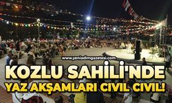 Kozlu Sahili'nde yaz akşamları cıvıl cıvıl!
